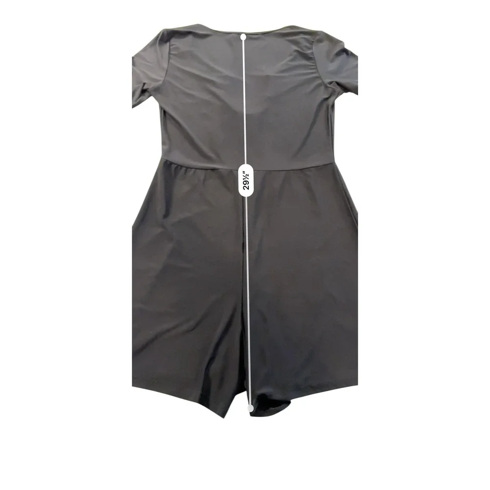 Nasty Gal‎ Jumper Romper Women Size 6 Black Long Sleeve Shorts One Piece USA EUC - Picture 7 of 9